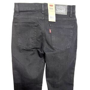 NWT Levi's 511 Boys Slim Fit Black Denim Jeans 14 Regular Size 27x27